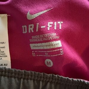 Nike Women's Dri-FIT Shorts - Pink and Gray